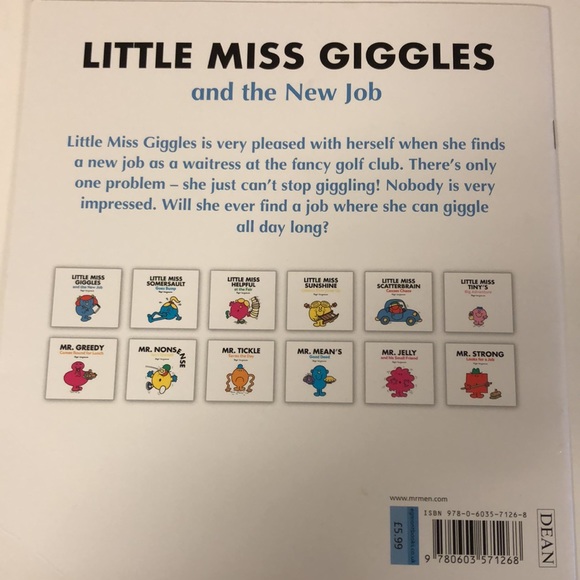 5for$15💙Little Miss Giggles and the New Job - by Roger Hargreaves - Picture 4 of 4